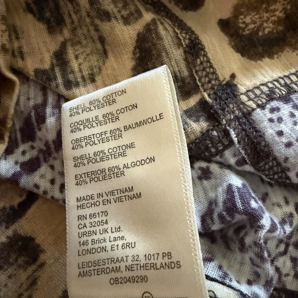 Free People We The Free Wild Thang Tee - Size Small Oversized Animal Print Top - Picture 11 of 12